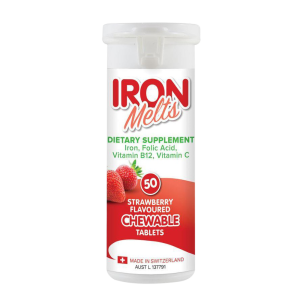 Iron Melts viên ngậm bổ sung sắt vị dâu (Thụy Sĩ)