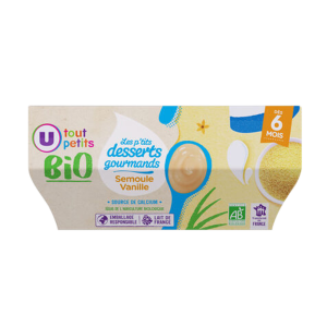 Bio U Tout Petits váng sữa hữu cơ (Air) - vani 6M+